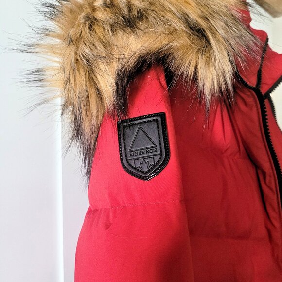 Atelier Noir Women's Down Parka Red Plus Sz XL Coat - Picture 4 of 8
